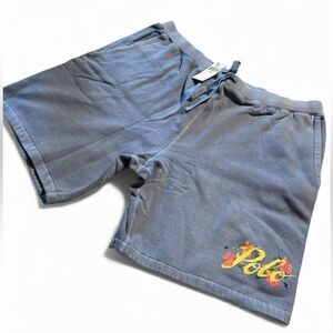 Polo Ralph Lauren Men’s Blue Fleece Shorts Floral Logo Big & Tall XXL NWT